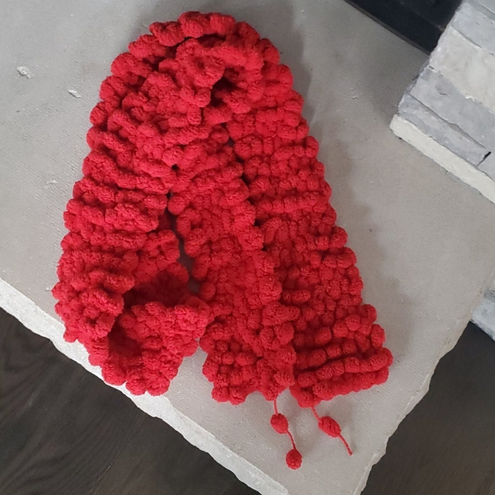 Beautiful Fuzzy Red Scarf
